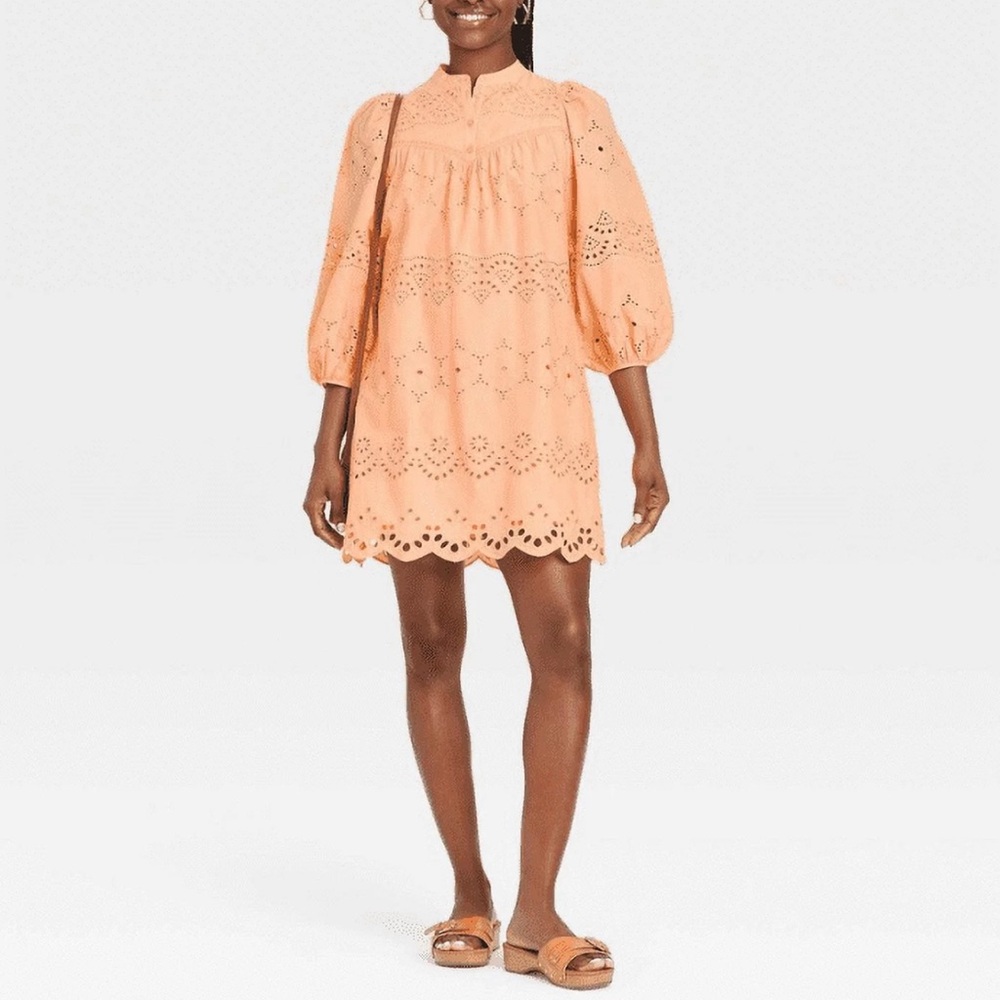 Universal Thread (Target) Eyelet 3/4 Sleeve Dress